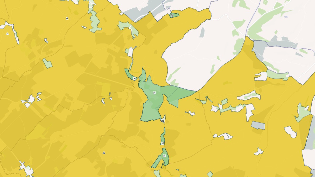 Aperçu cartographique de Coudehard, centré sur la commune