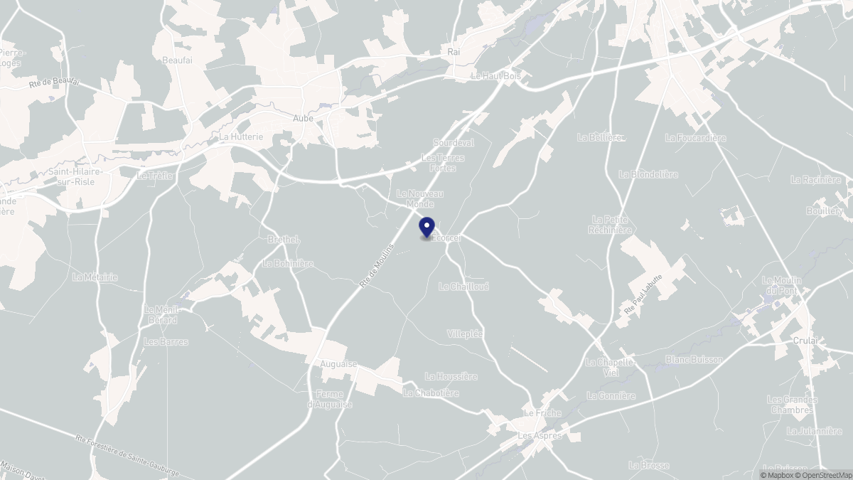 Aperçu cartographique de Écorcei, centré sur la commune
