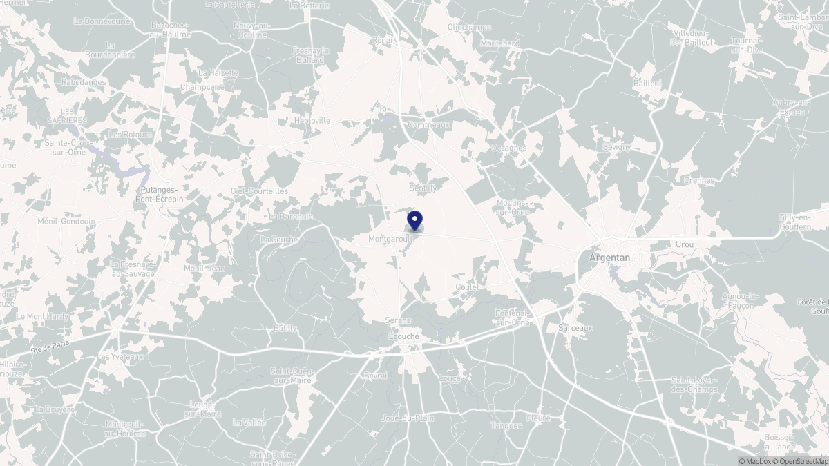 Aperçu cartographique de Monts-sur-Orne, centré sur la commune