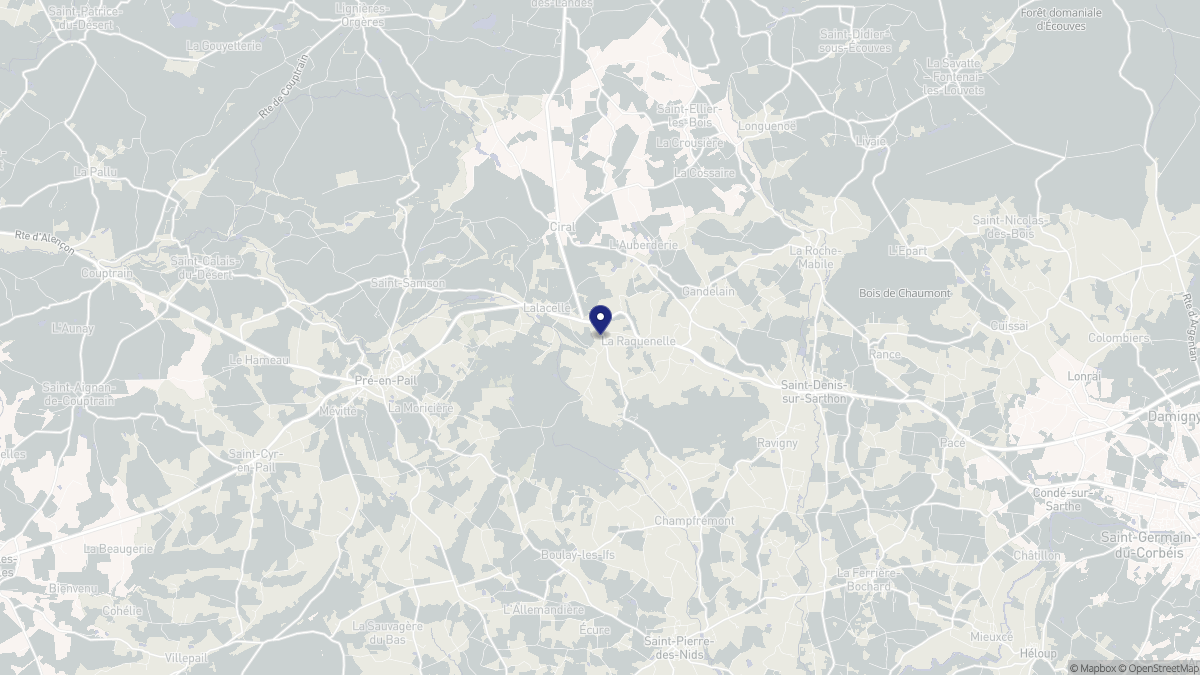Aperçu cartographique de Lalacelle, centré sur la commune