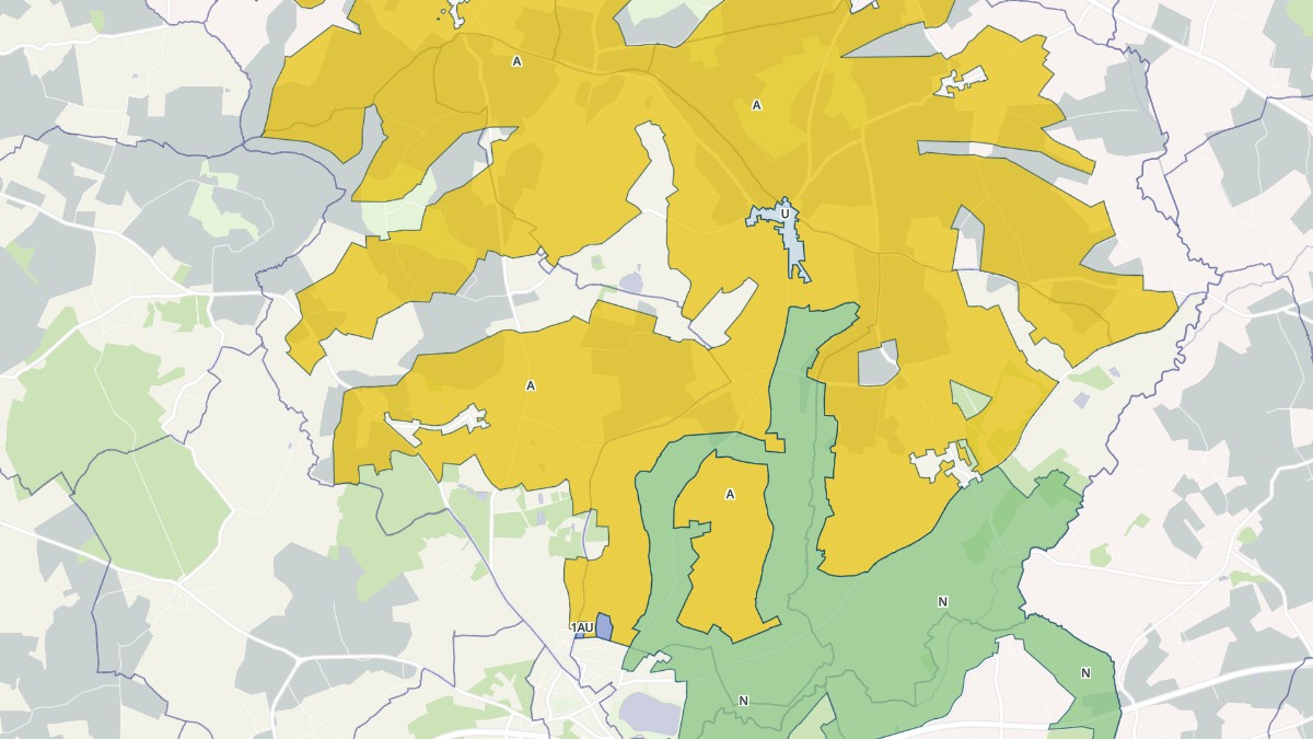 Aperçu cartographique de Laleu, centré sur la commune