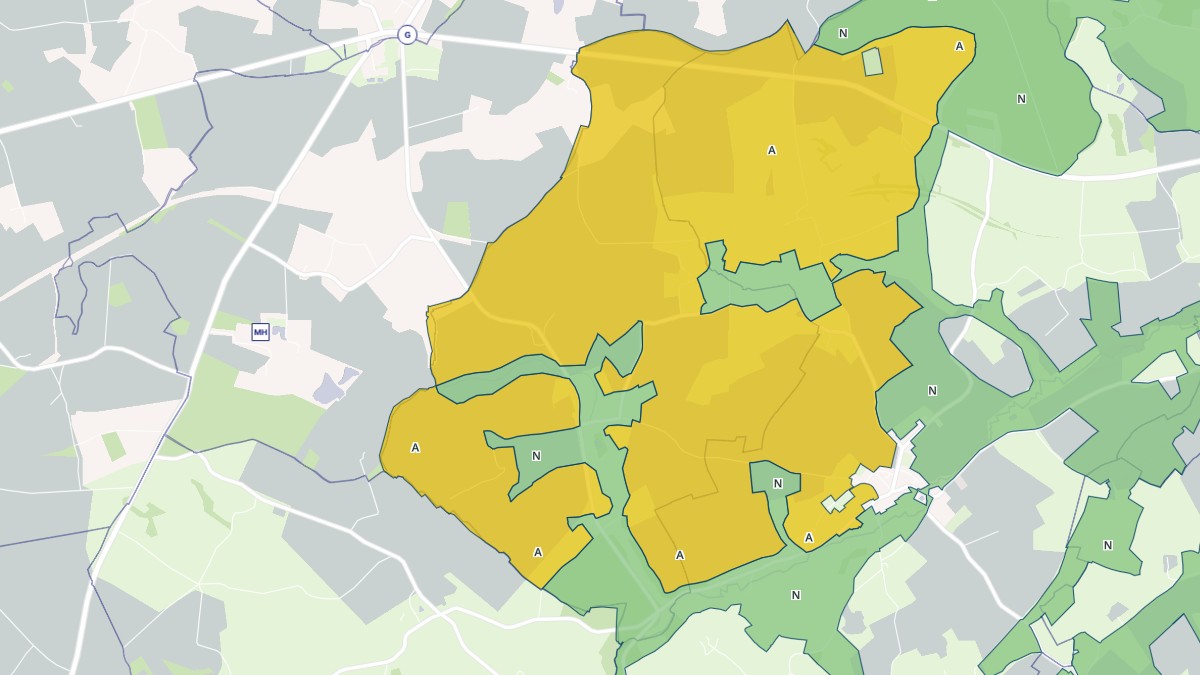 Aperçu cartographique de La Lande-de-Lougé, centré sur la commune