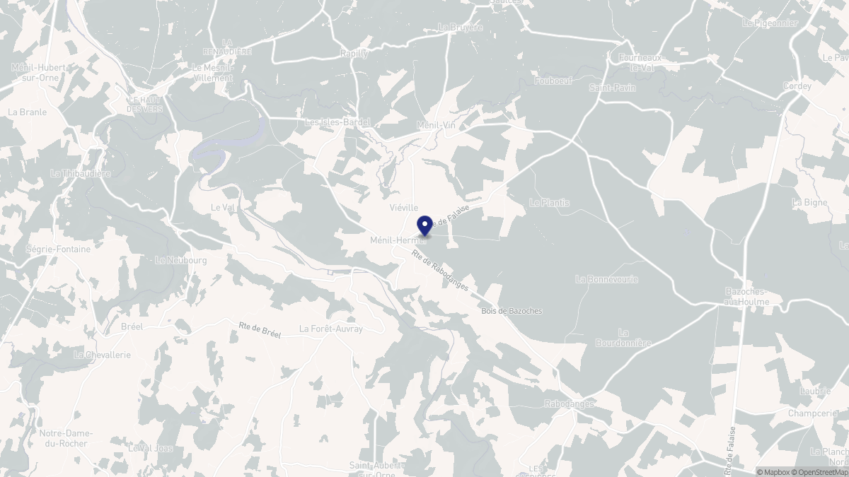 Aperçu cartographique de Ménil-Hermei, centré sur la commune
