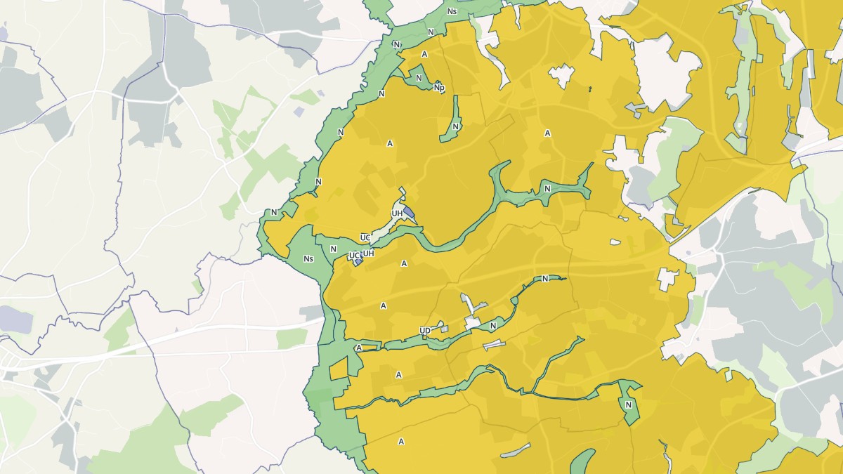 Aperçu cartographique de La Mesnière, centré sur la commune