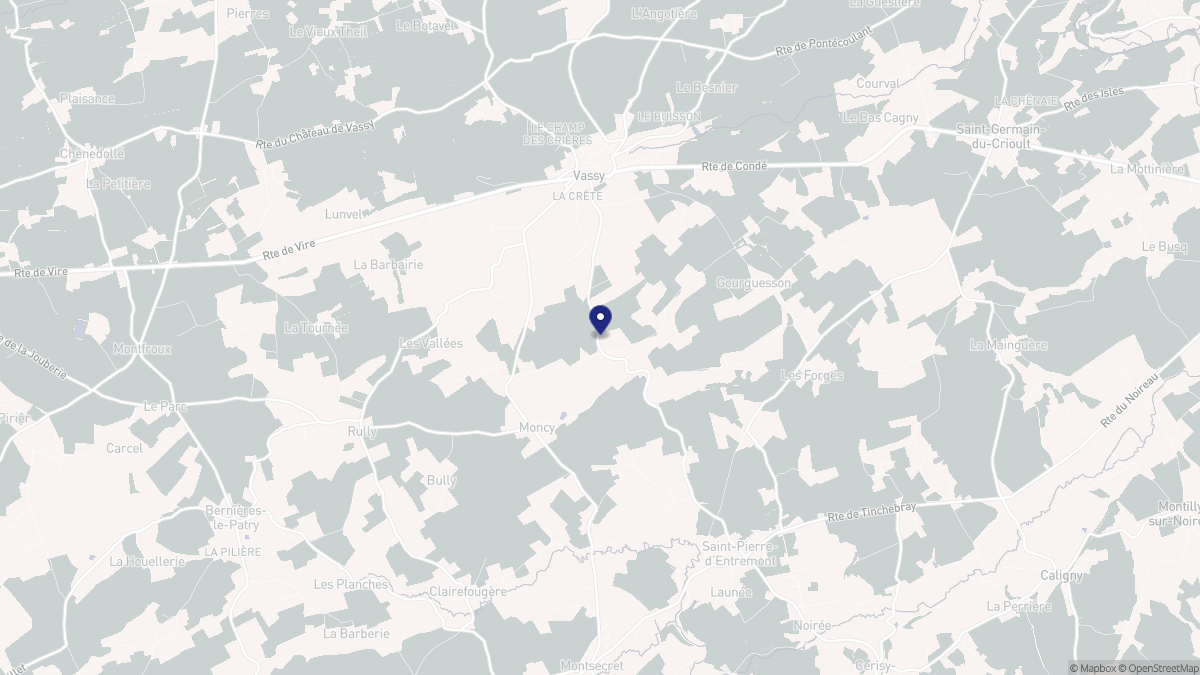 Aperçu cartographique de Moncy, centré sur la commune
