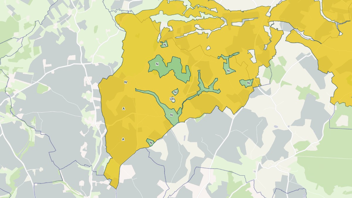 Aperçu cartographique de Montgaudry, centré sur la commune