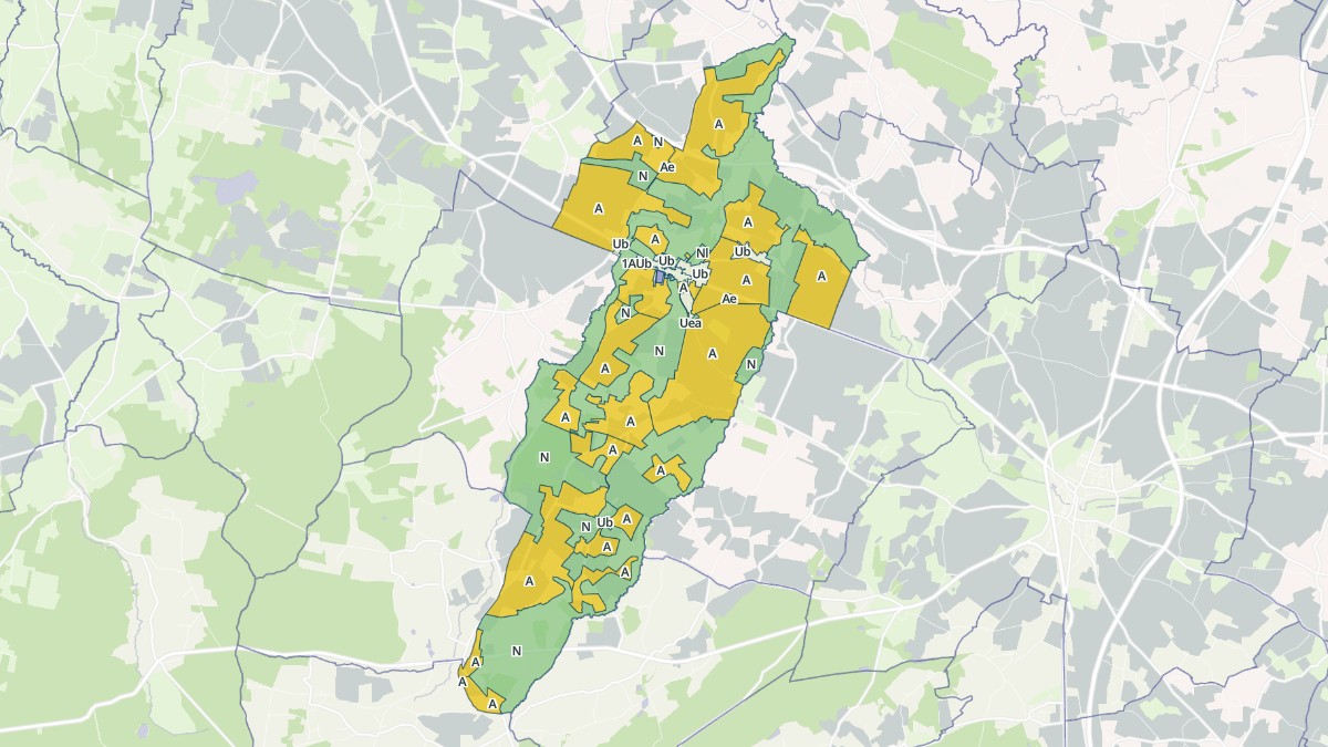 Aperçu cartographique de Mortrée, centré sur la commune