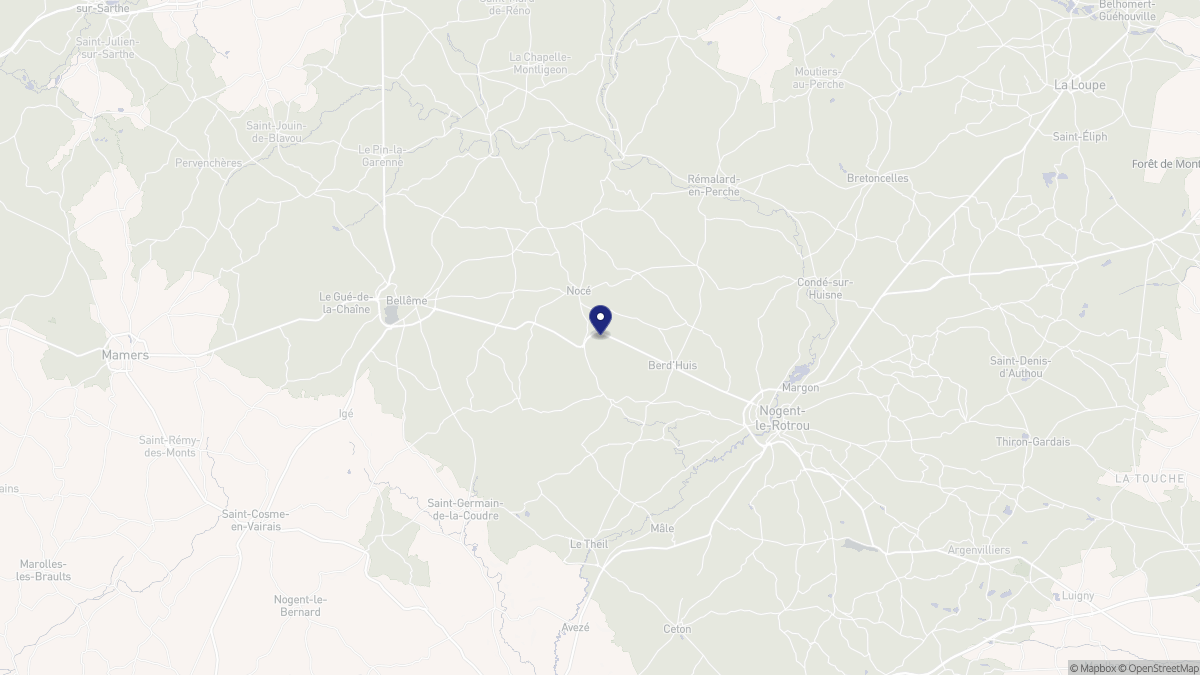 Aperçu cartographique de Perche en Nocé, centré sur la commune