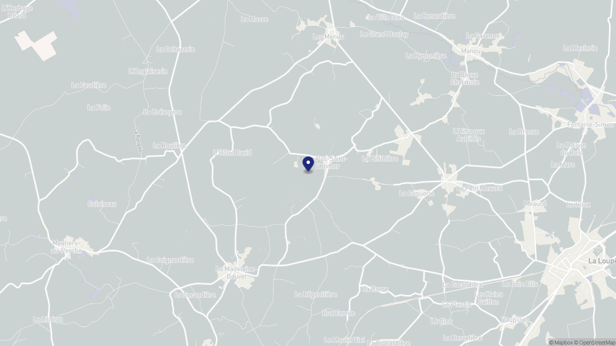 Aperçu cartographique de Le Pas-Saint-l'Homer, centré sur la commune