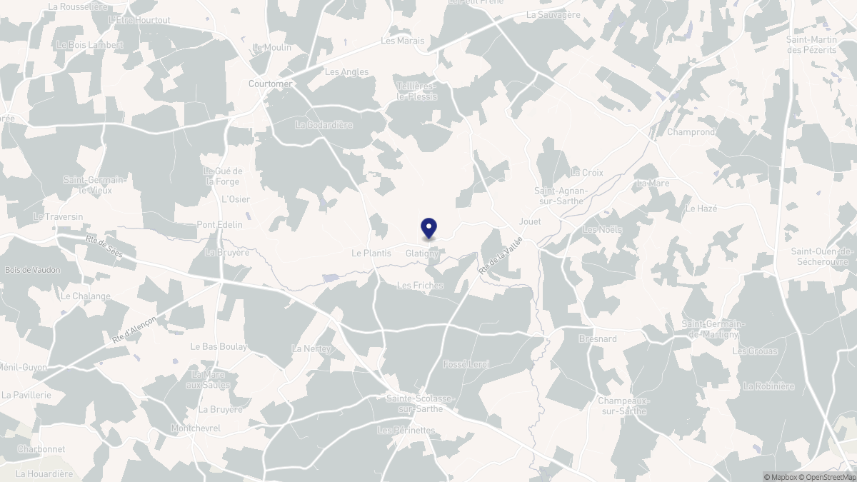 Aperçu cartographique de Le Plantis, centré sur la commune
