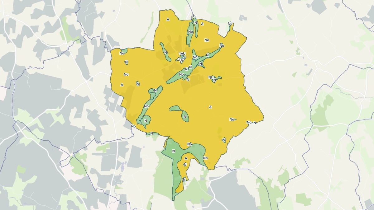 Aperçu cartographique de Saint-Cyr-la-Rosière, centré sur la commune