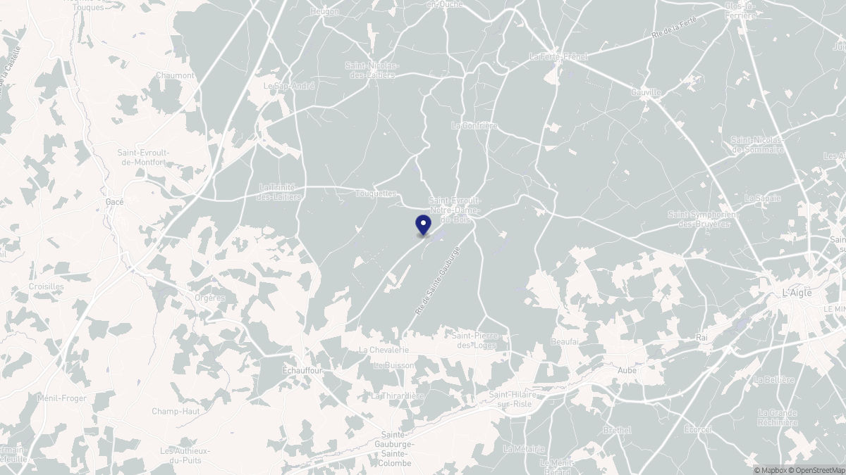 Aperçu cartographique de Saint-Evroult-Notre-Dame-du-Bois, centré sur la commune