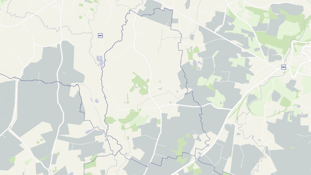 Aperçu cartographique de Saint-Gilles-des-Marais, centré sur la commune
