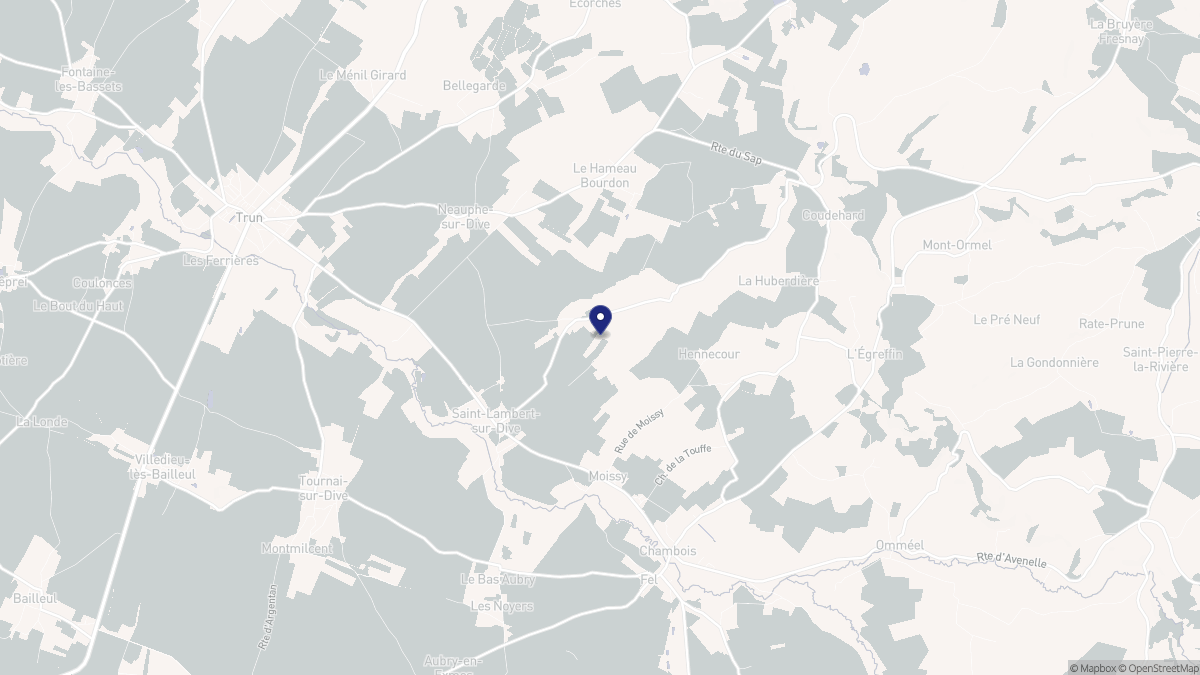 Aperçu cartographique de Saint-Lambert-sur-Dive, centré sur la commune