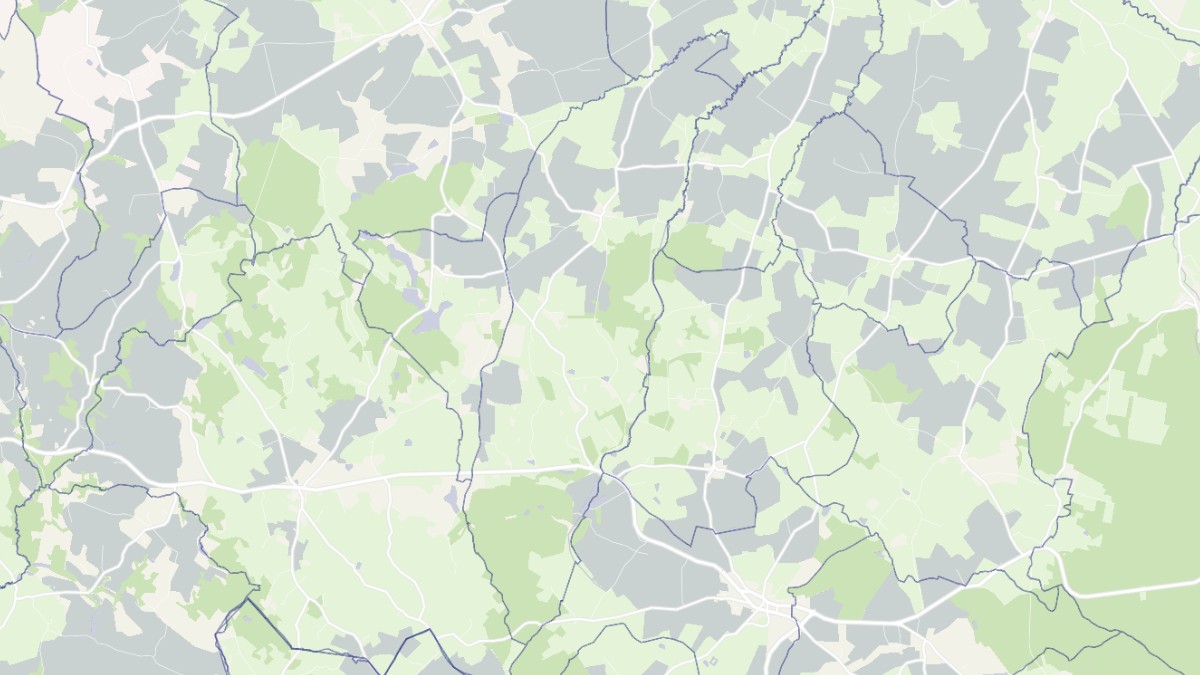 Aperçu cartographique de Saint-Martin-l'Aiguillon, centré sur la commune