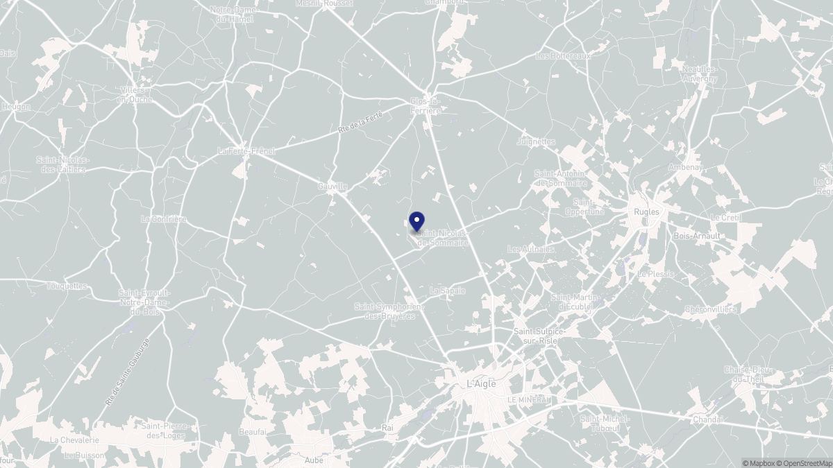 Aperçu cartographique de Saint-Nicolas-de-Sommaire, centré sur la commune