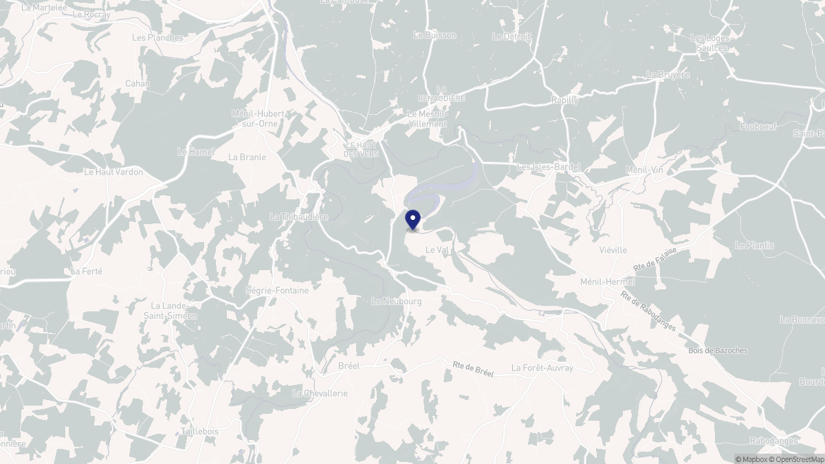 Aperçu cartographique de Saint-Philbert-sur-Orne, centré sur la commune