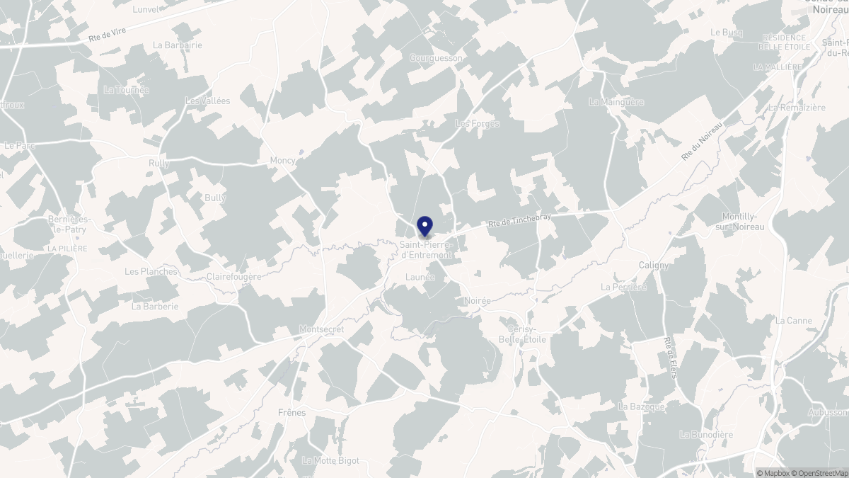 Aperçu cartographique de Saint-Pierre-d'Entremont, centré sur la commune