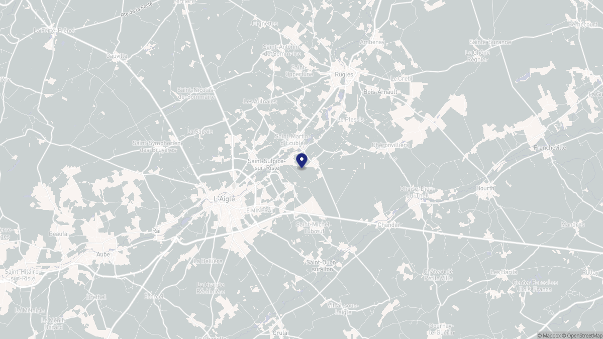 Aperçu cartographique de Saint-Sulpice-sur-Risle, centré sur la commune
