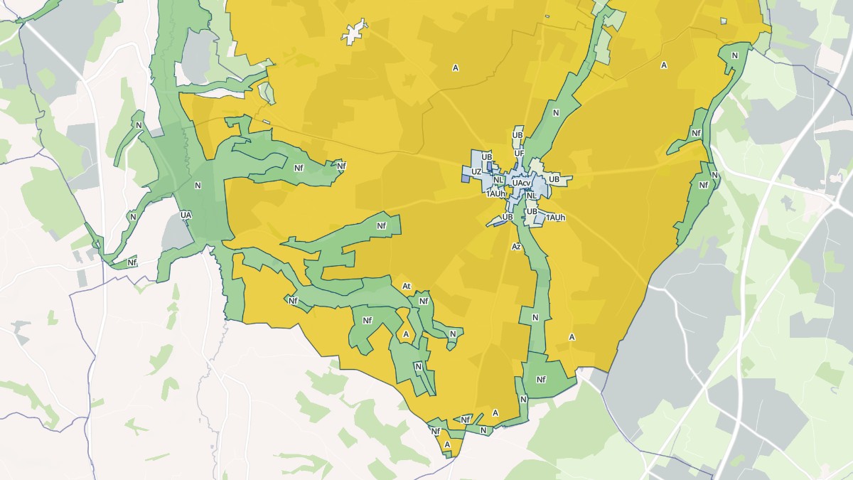 Aperçu cartographique de Sap-en-Auge, centré sur la commune