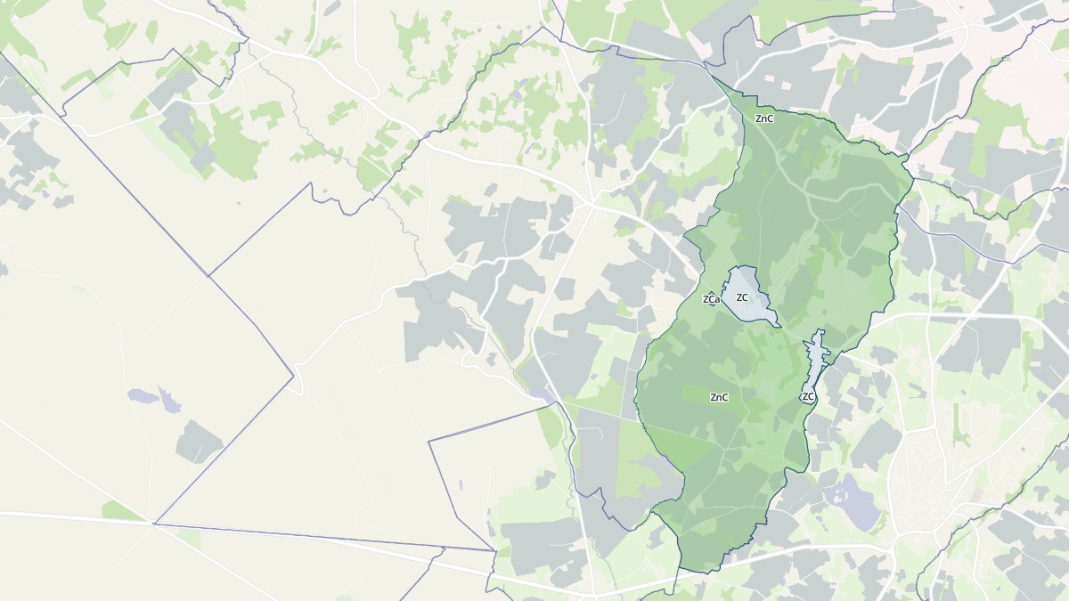 Aperçu cartographique de Les Monts d'Andaine, centré sur la commune
