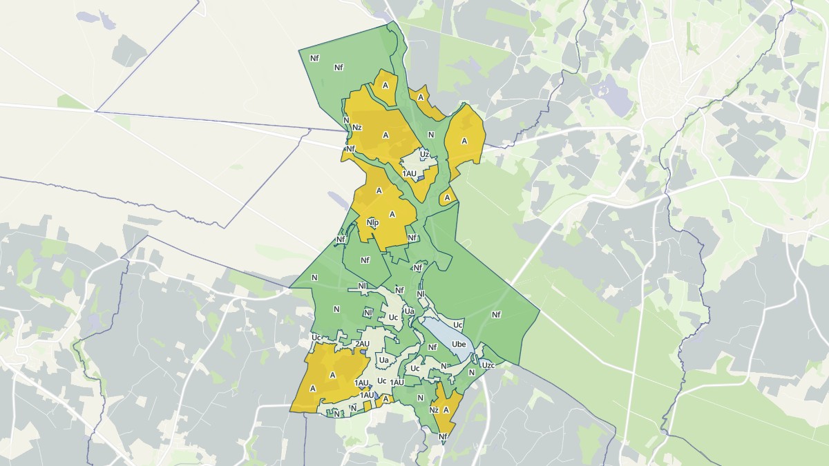 Aperçu cartographique de Bagnoles de l'Orne Normandie, centré sur la commune