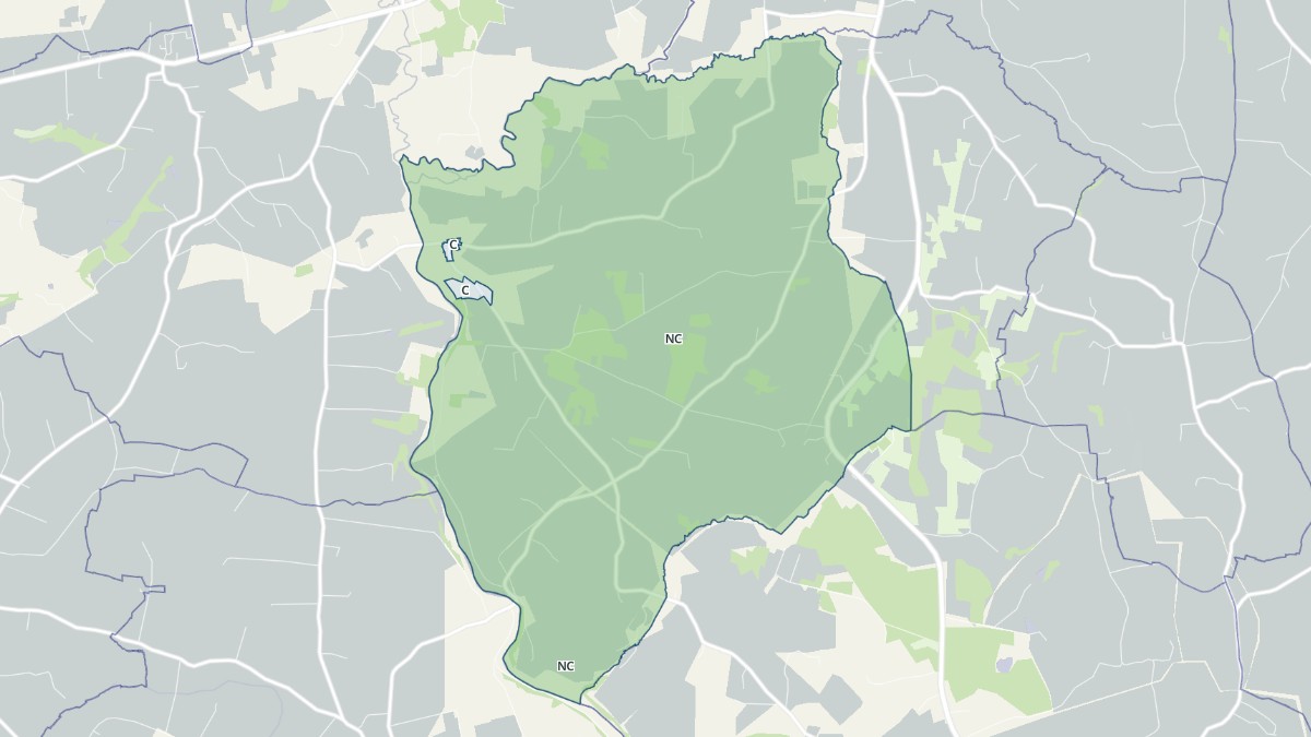Aperçu cartographique de Torchamp, centré sur la commune
