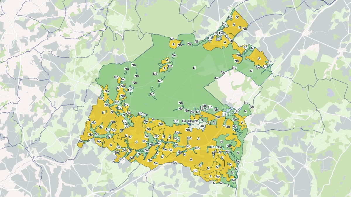 Aperçu cartographique de Tourouvre au Perche, centré sur la commune