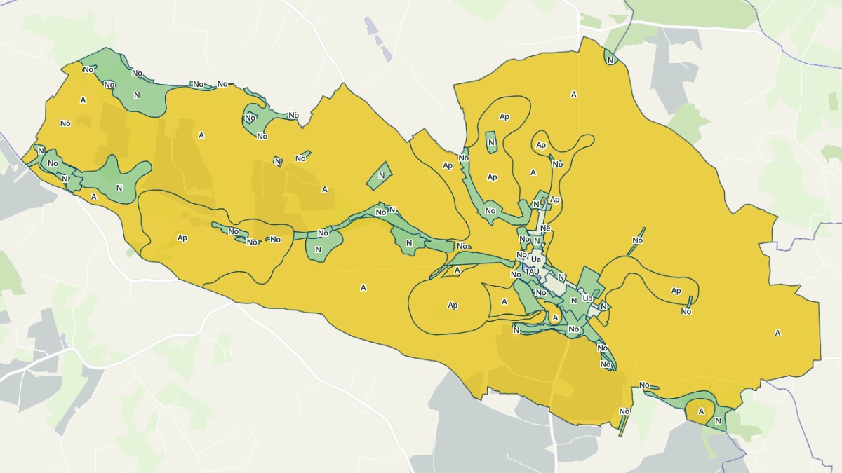 Aperçu cartographique de Verrières, centré sur la commune