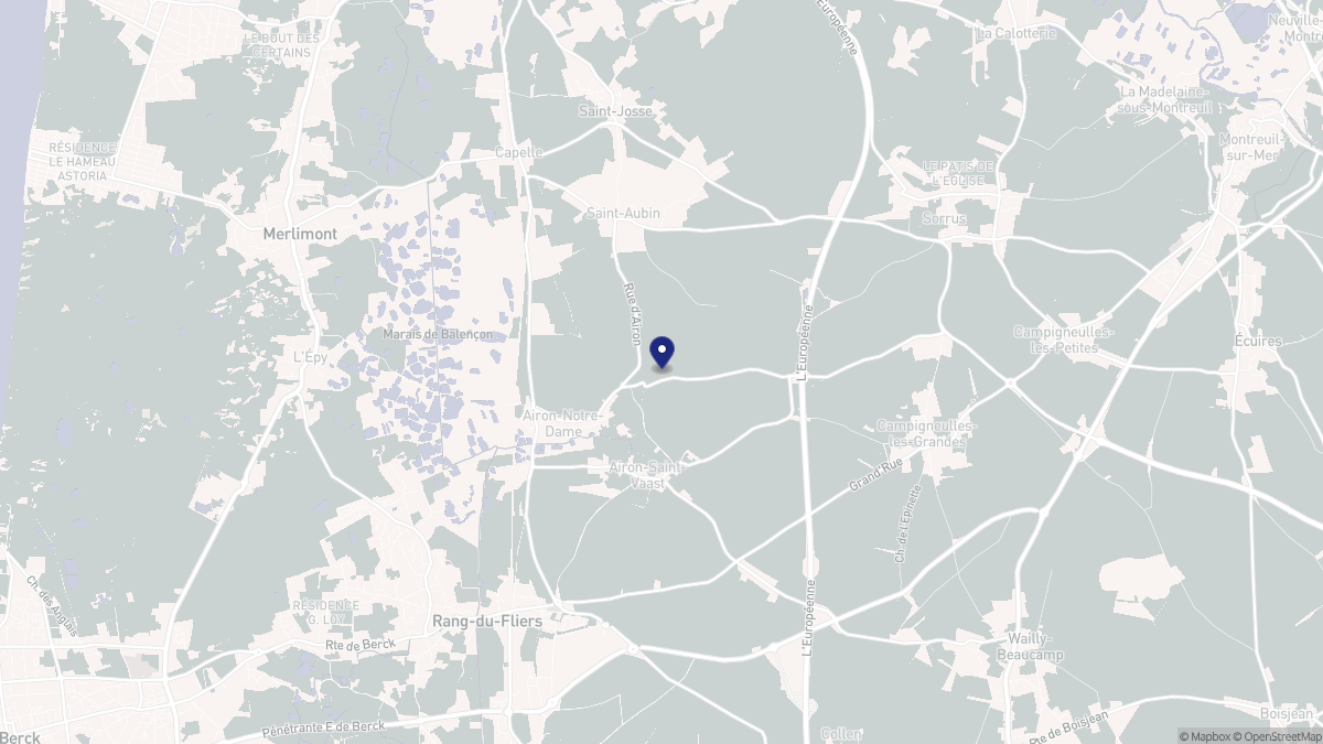 Aperçu cartographique de Airon-Notre-Dame, centré sur la commune