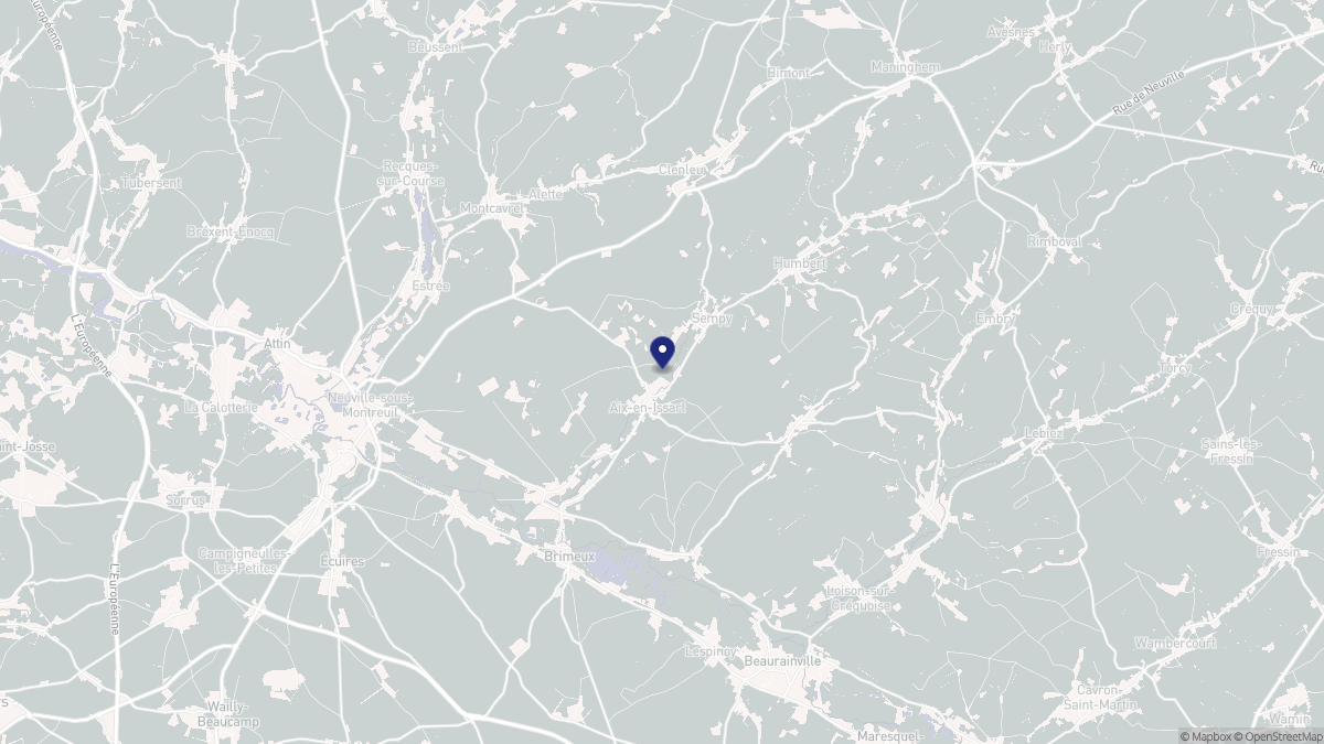 Aperçu cartographique de Aix-en-Issart, centré sur la commune