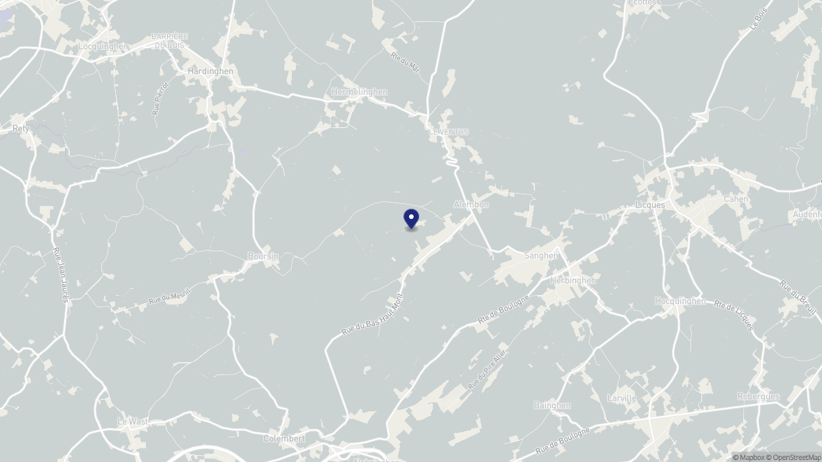 Aperçu cartographique de Alembon, centré sur la commune