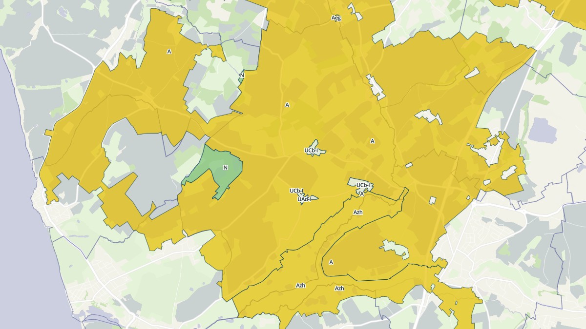 Aperçu cartographique de Bazinghen, centré sur la commune