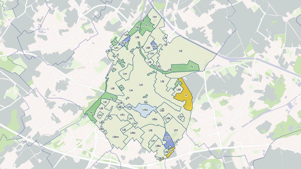 Aperçu cartographique de Béthune, centré sur la commune