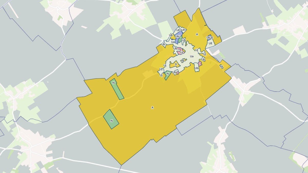 Aperçu cartographique de Bienvillers-au-Bois, centré sur la commune