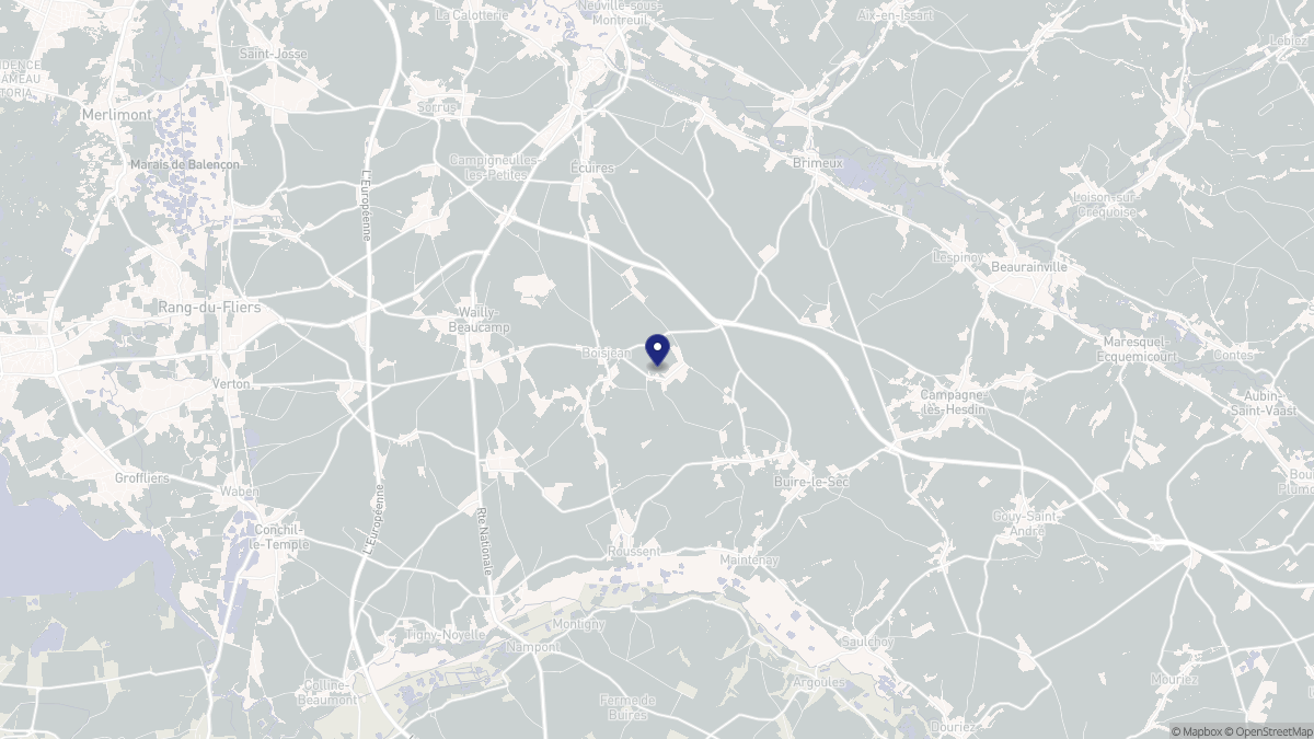 Aperçu cartographique de Boisjean, centré sur la commune