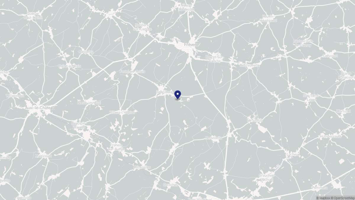 Aperçu cartographique de Bonnières, centré sur la commune