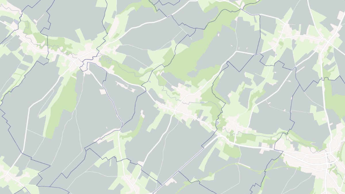 Aperçu cartographique de Boubers-sur-Canche, centré sur la commune