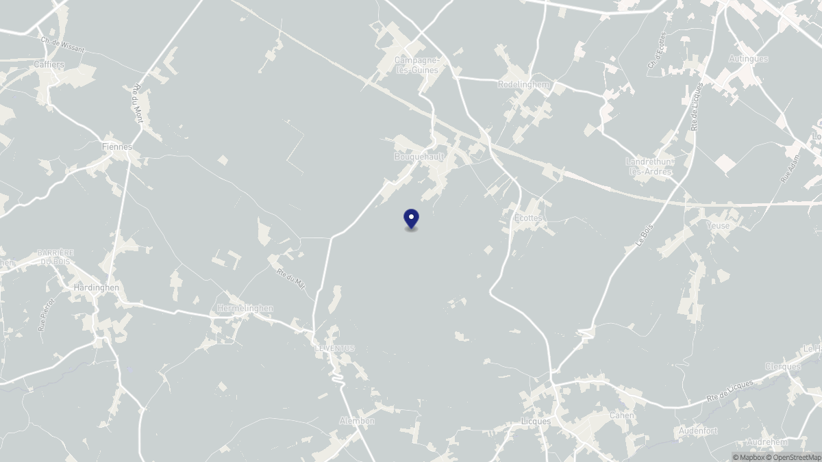 Aperçu cartographique de Bouquehault, centré sur la commune
