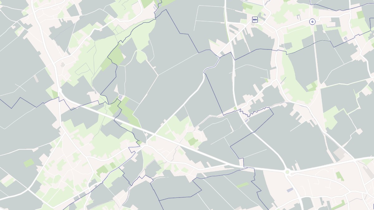 Aperçu cartographique de Bourecq, centré sur la commune