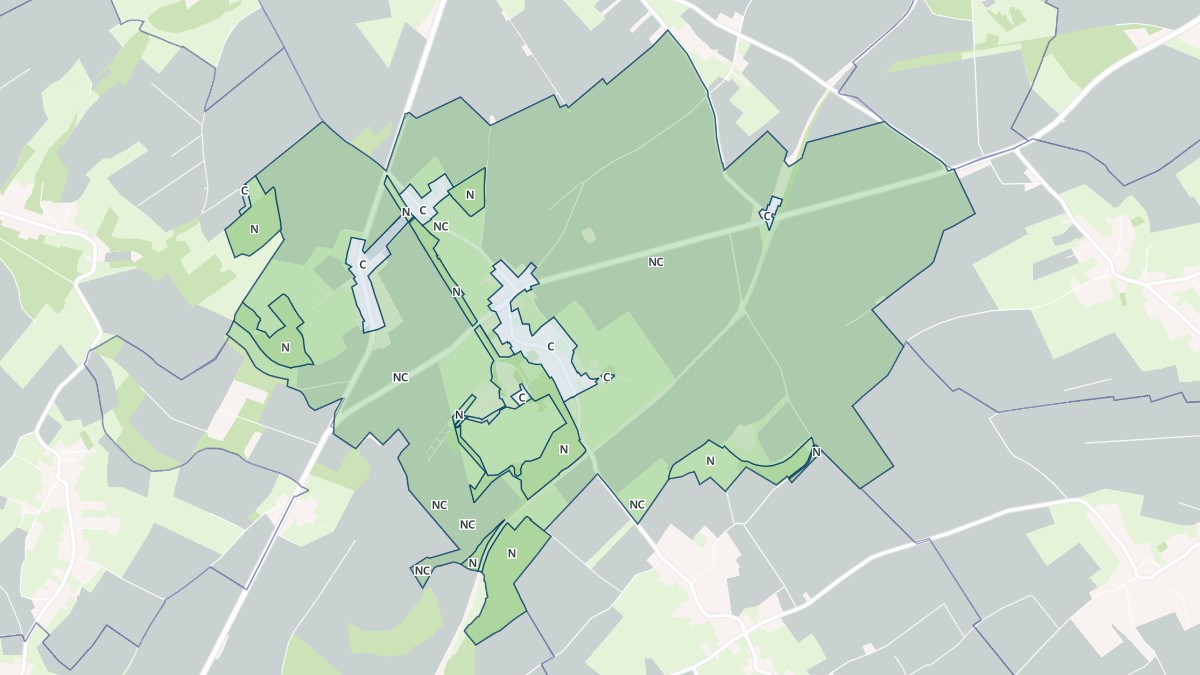 Aperçu cartographique de Brias, centré sur la commune