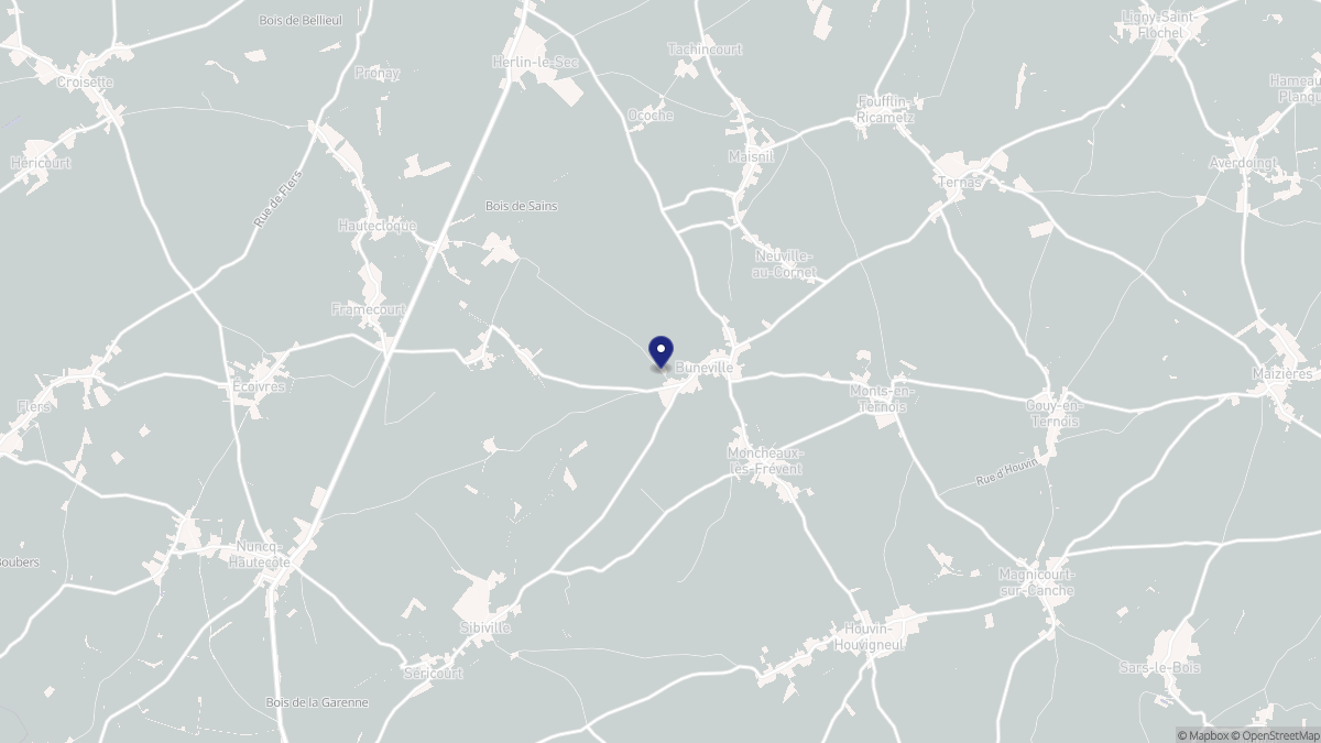 Aperçu cartographique de Buneville, centré sur la commune