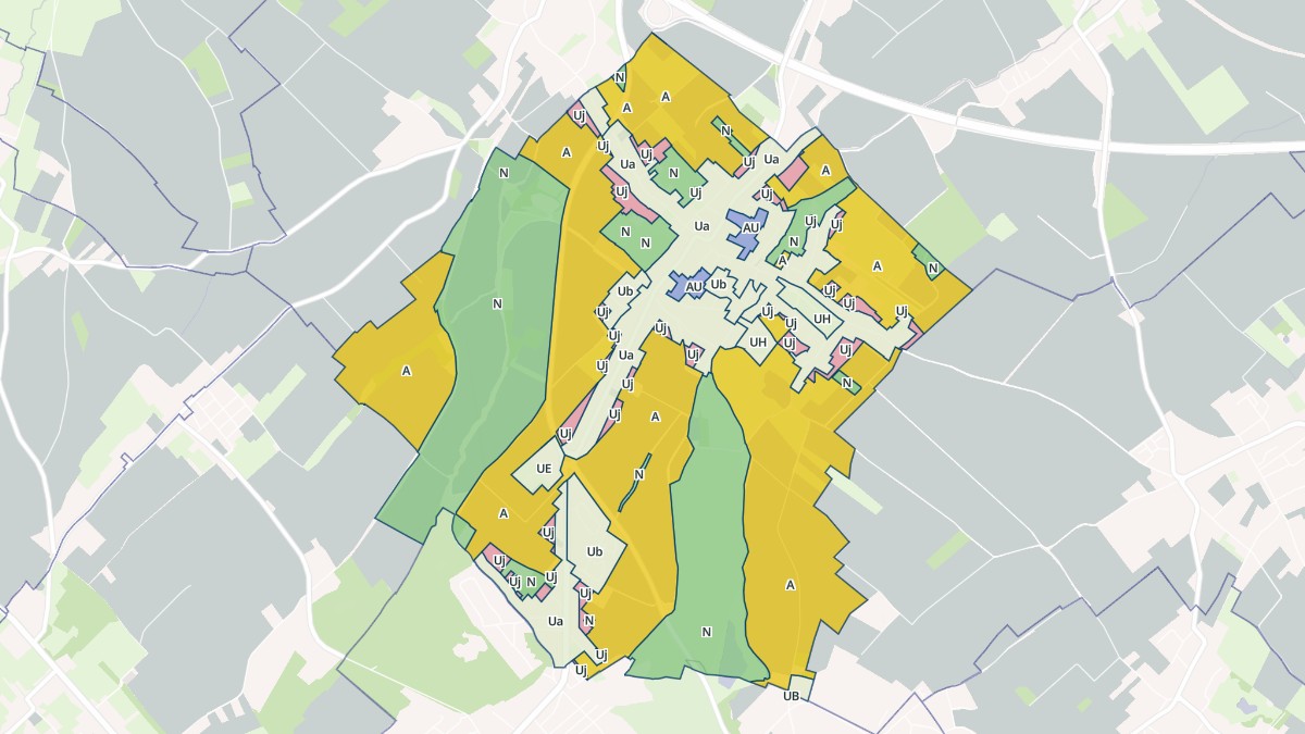 Aperçu cartographique de Burbure, centré sur la commune