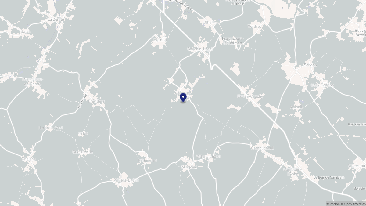 Aperçu cartographique de Caucourt, centré sur la commune