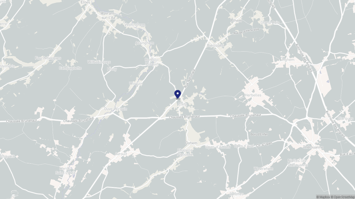 Aperçu cartographique de Cléty, centré sur la commune