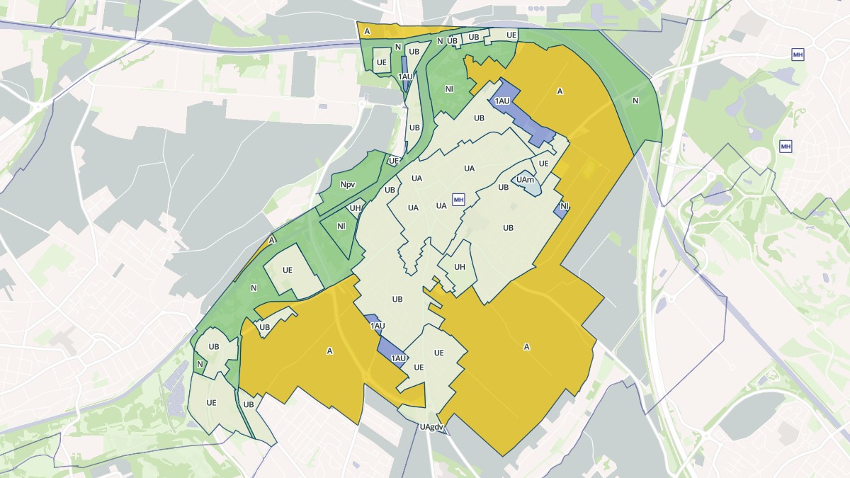 Aperçu cartographique de Courrières, centré sur la commune