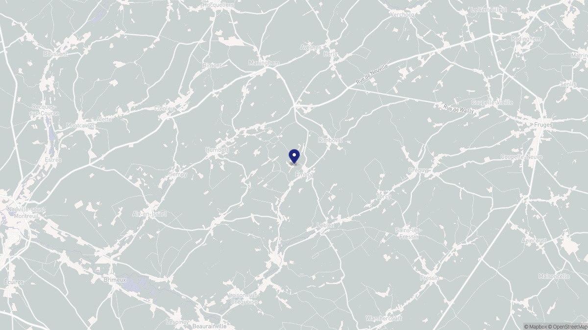 Aperçu cartographique de Embry, centré sur la commune