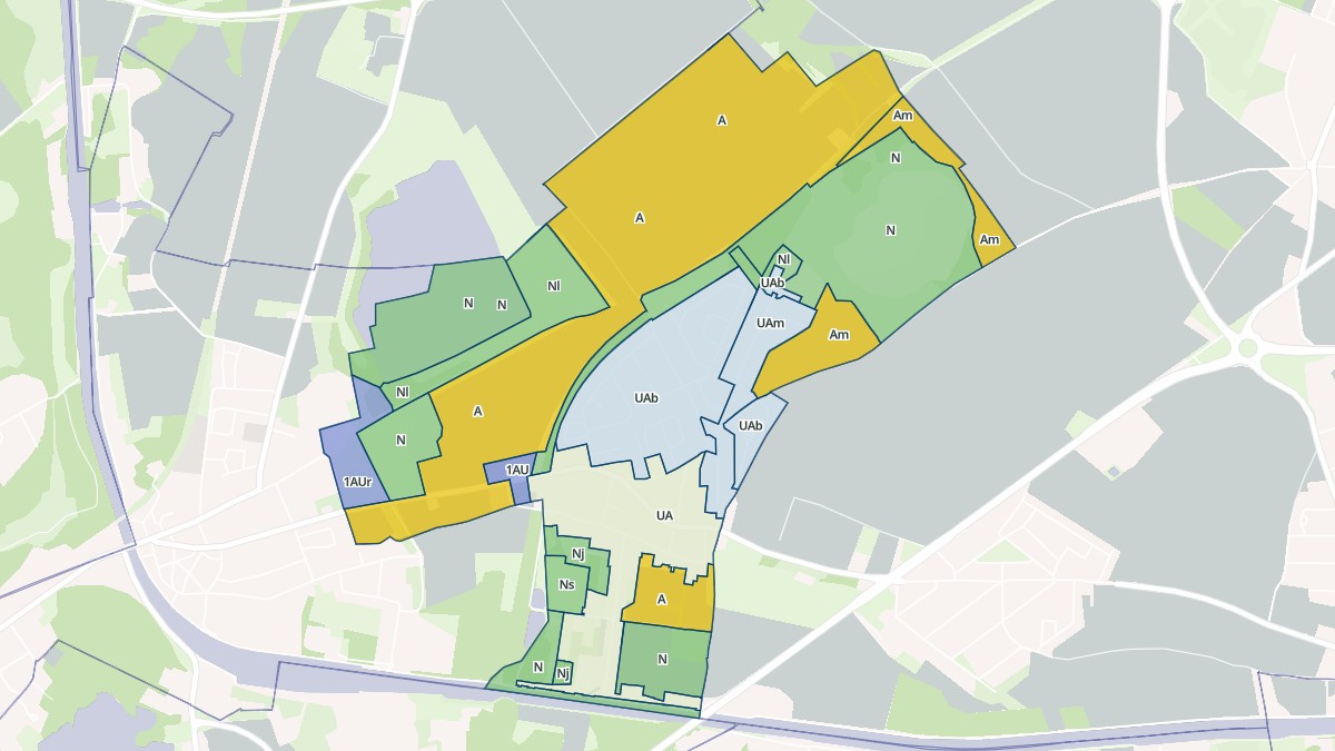 Aperçu cartographique de Estevelles, centré sur la commune