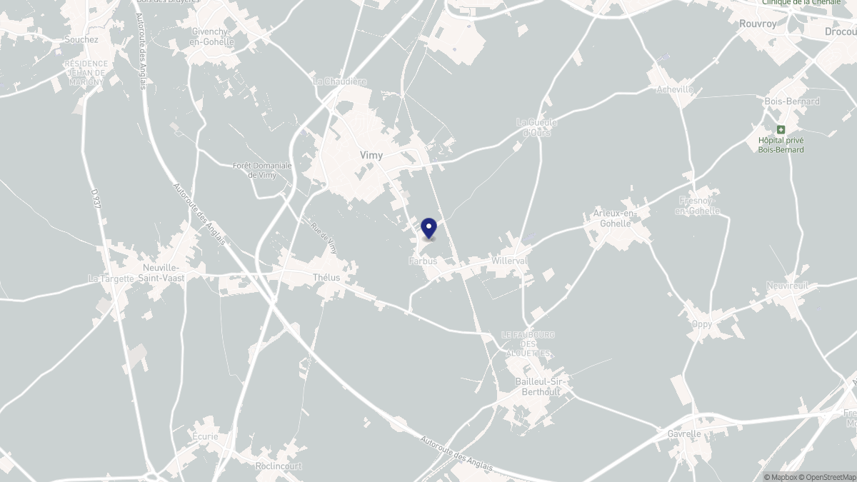 Aperçu cartographique de Farbus, centré sur la commune