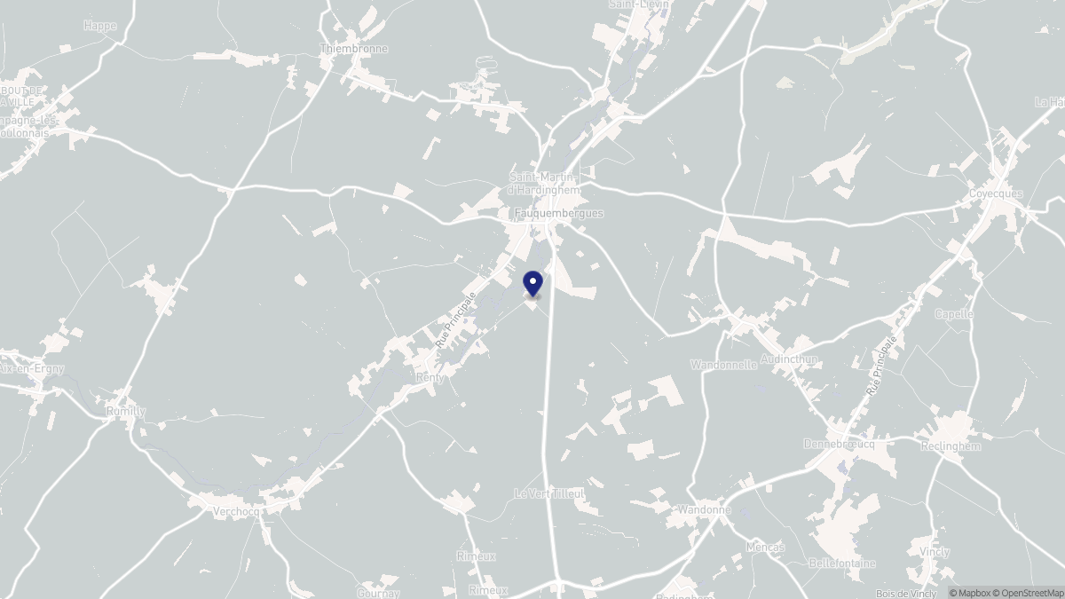 Aperçu cartographique de Fauquembergues, centré sur la commune